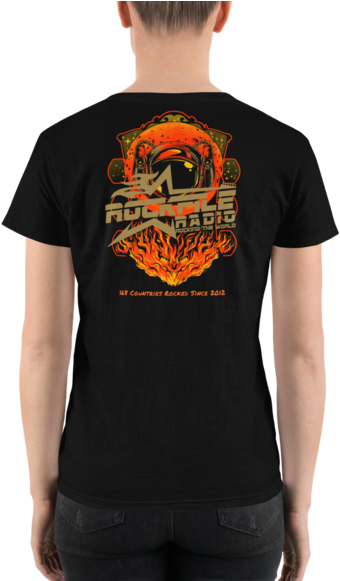 Rockfile Radio 2018 Anniversary Women's Casual V-neck - Apc Stonewash Black Petit New Standard (580x580), Png Download