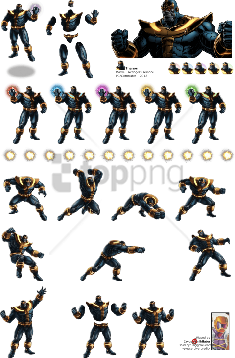 Free Png Download Marvel Avengers Alliance Thanos Png - Action Figure (480x730), Png Download
