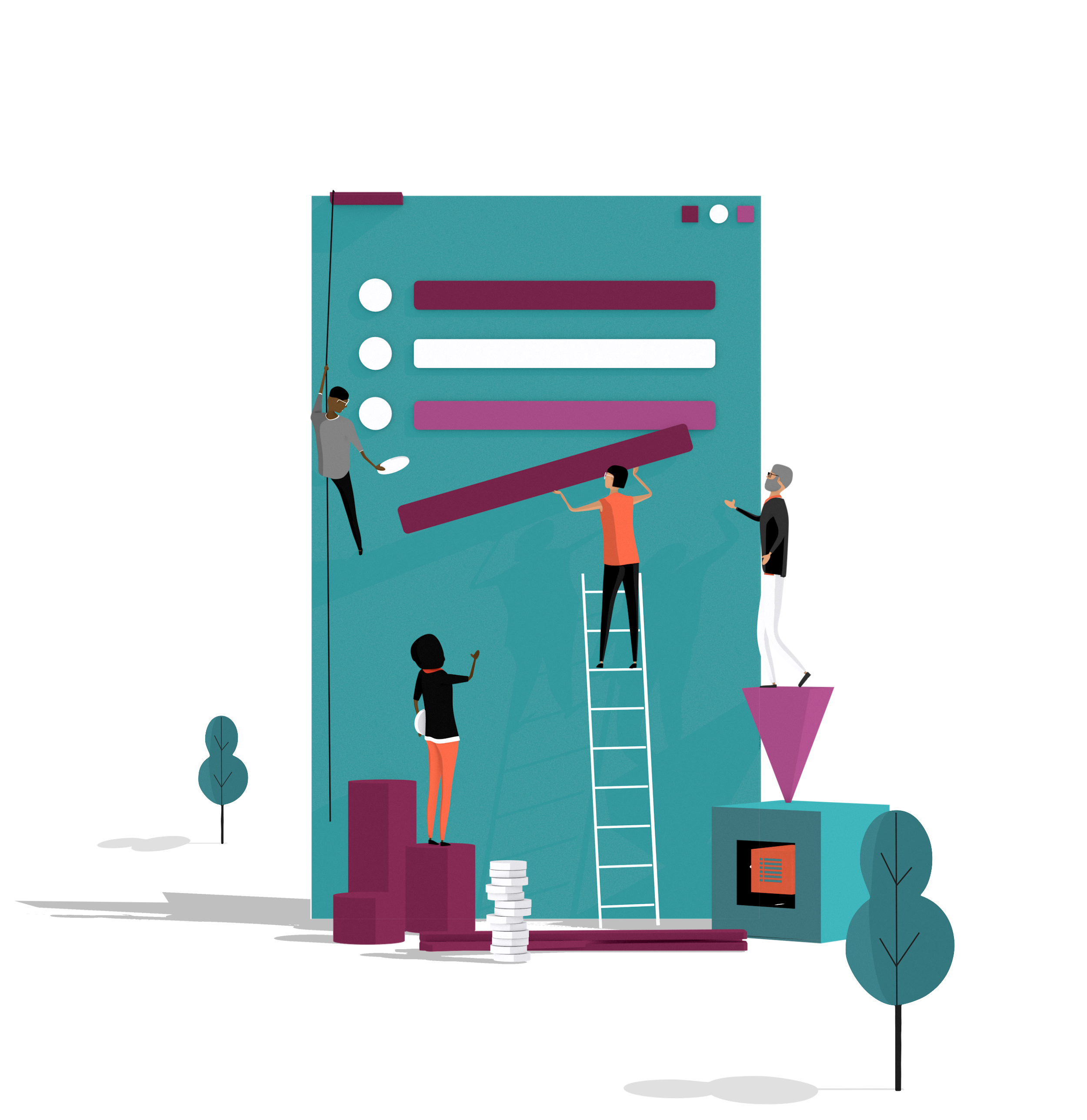 Action List-v3 - Illustration (2500x2576), Png Download