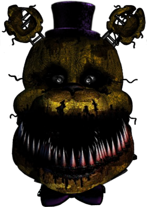 Five Nights At Freddy's - Fnaf 4 Nightmare Fredbear Head (480x807), Png Download