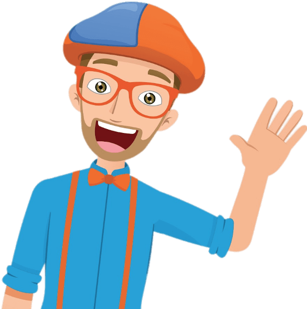 Blippi Waving - Blippi Cartoon (639x641), Png Download
