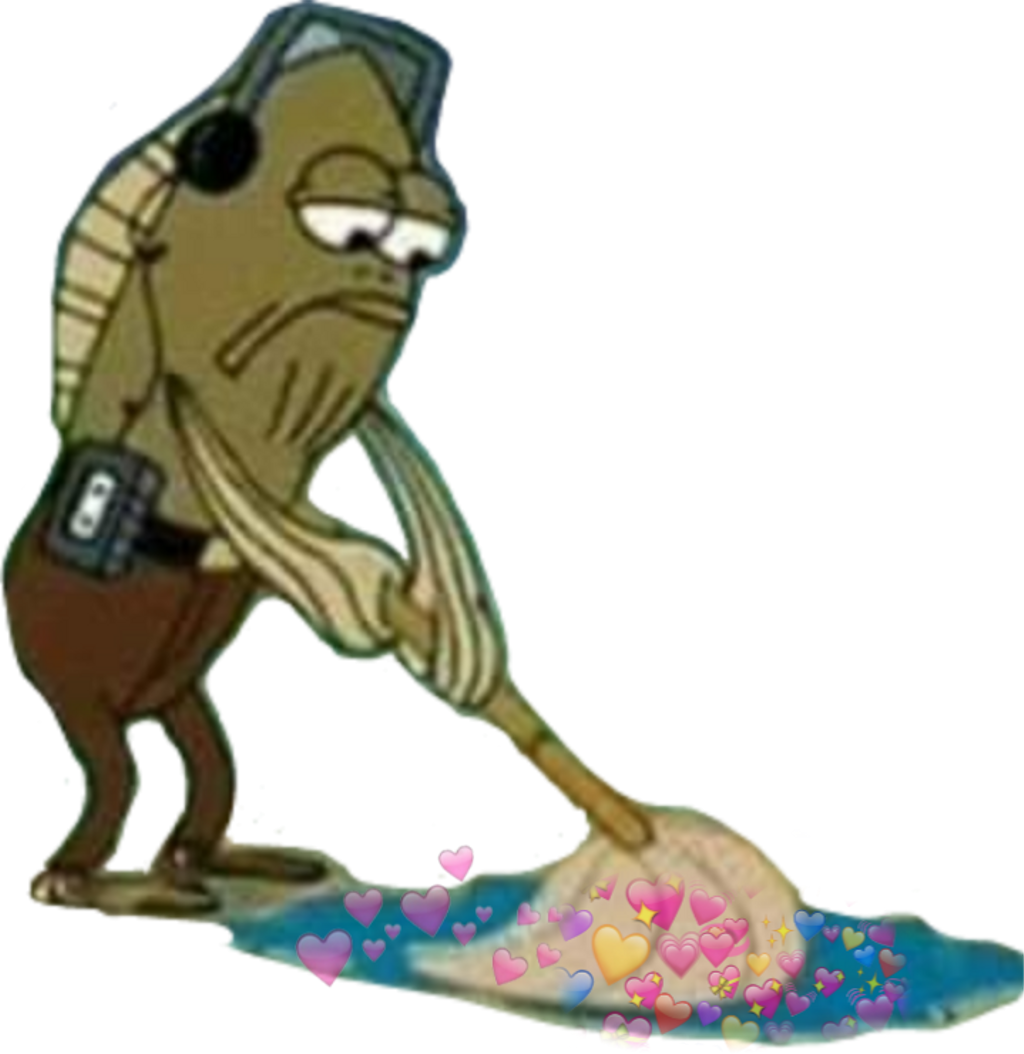 #sad #triste #pez #bobesponja - Don T Mind Me I M Just Cleaning Off Your Screen (1024x1054), Png Download