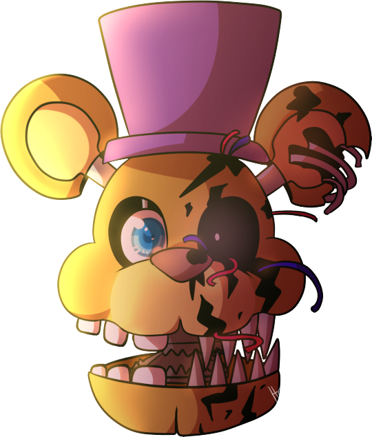 Fnaf Fredbear And Nightmare Fredbear Funart - Imagenes De Fnaf Fredbear (540x634), Png Download