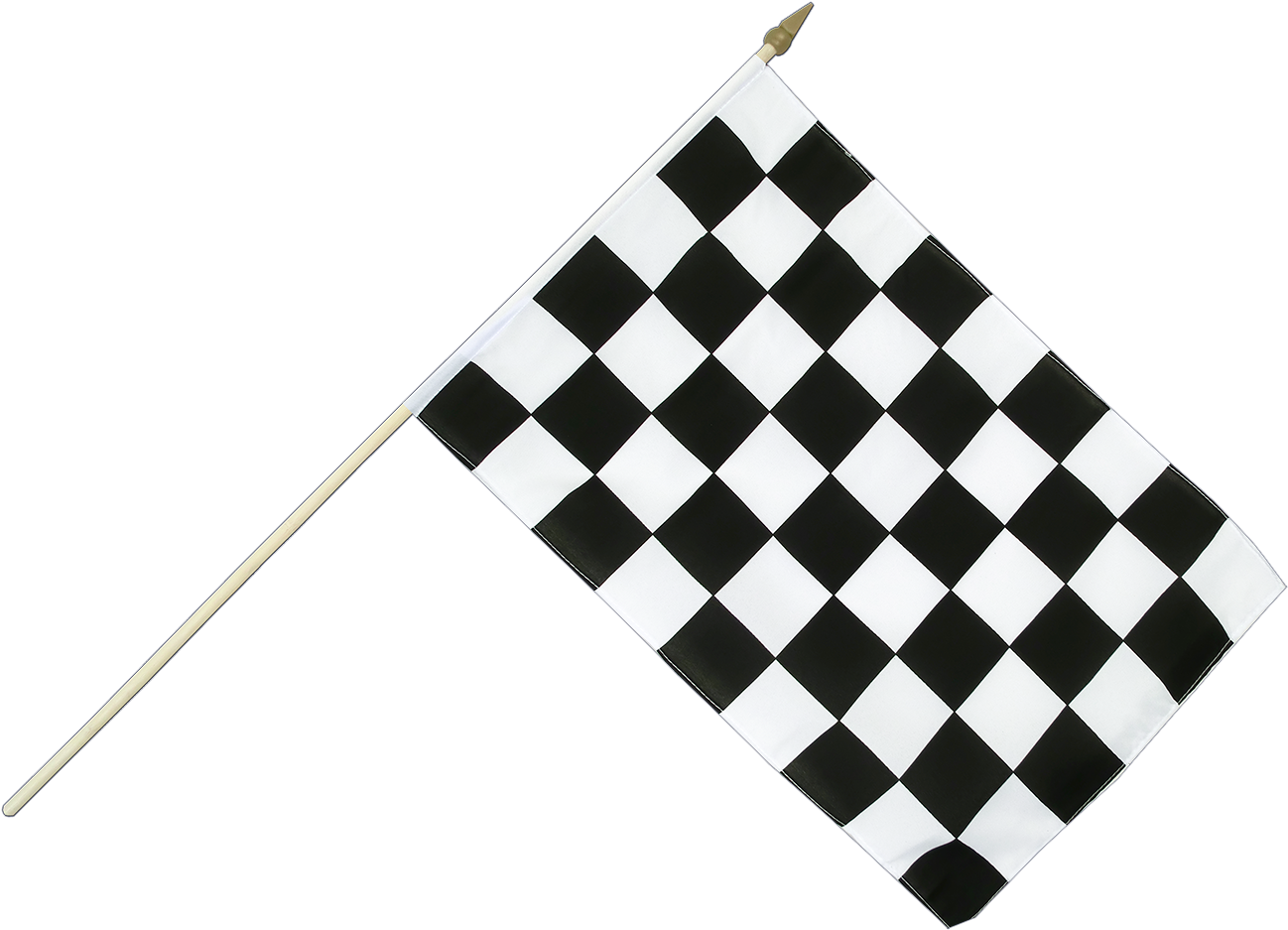 Checkered Hand Waving Flag 12x18" - Winning Flag (1500x1260), Png Download