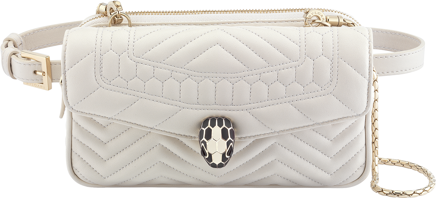 Serpenti Forever Belt Bag Belt Bag Nappa Leather White - Shoulder Bag (1800x1405), Png Download