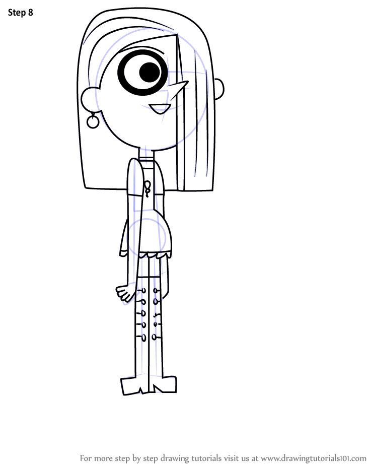 Step By Step Drawing Tutorial On How To Draw Gigi From - Cartoon (729x921), Png Download