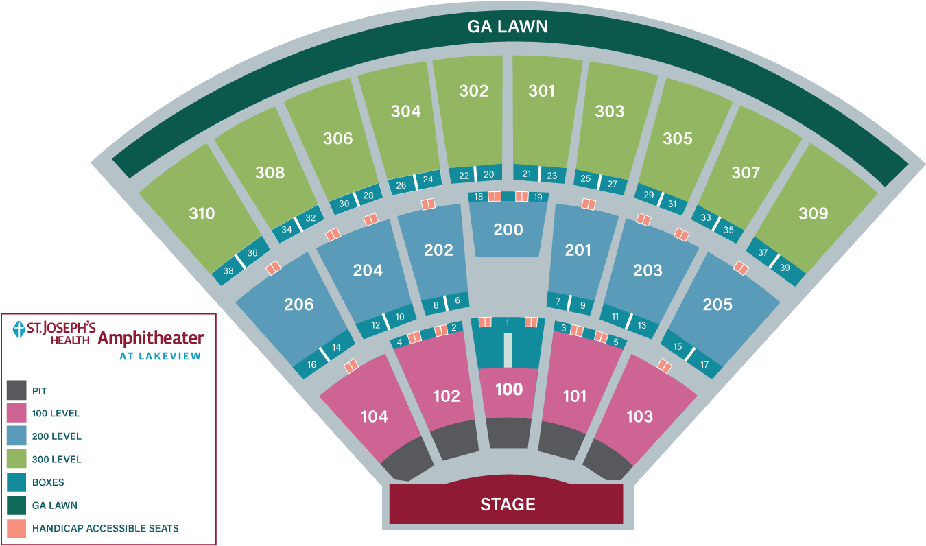 Share This - - Syracuse Lakeview Amphitheatre Seating (1376x823), Png Download