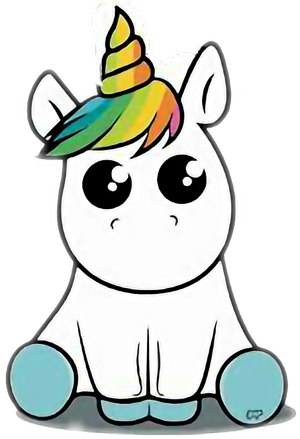 Sticker By Yasmingoncalvespe Report Abuse - Unicornios Animados Para Dibujar (612x896), Png Download