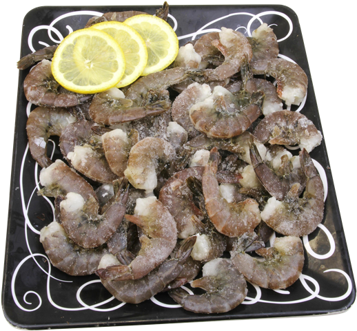 100% Natural Peeled & Deveined Usa Gulf Pink Shrimp - Fish (600x557), Png Download