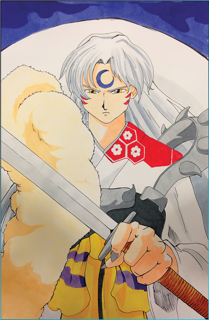 Sesshomaru Art Print (1024x1024), Png Download