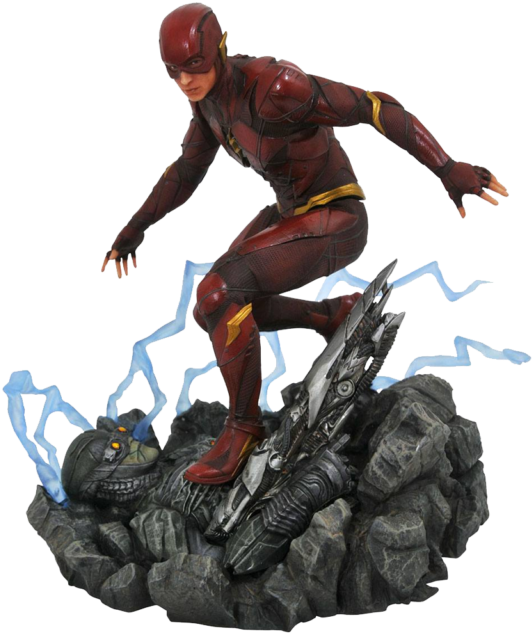 Dc Comics Flash Barry Allen Statue Justice League Movie - Diamond Select Flash Statue (640x640), Png Download