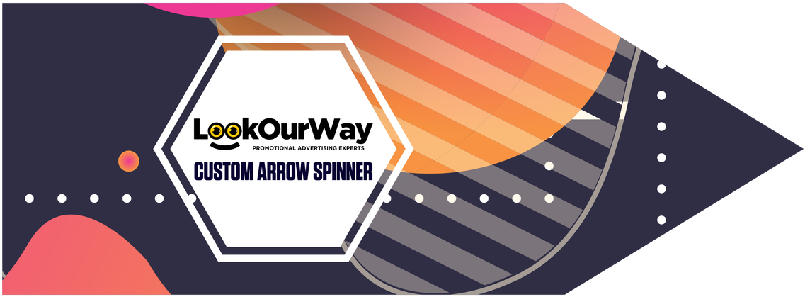Arrow Spinner Sign Custom Printed Lookourway - Label (1280x1280), Png Download