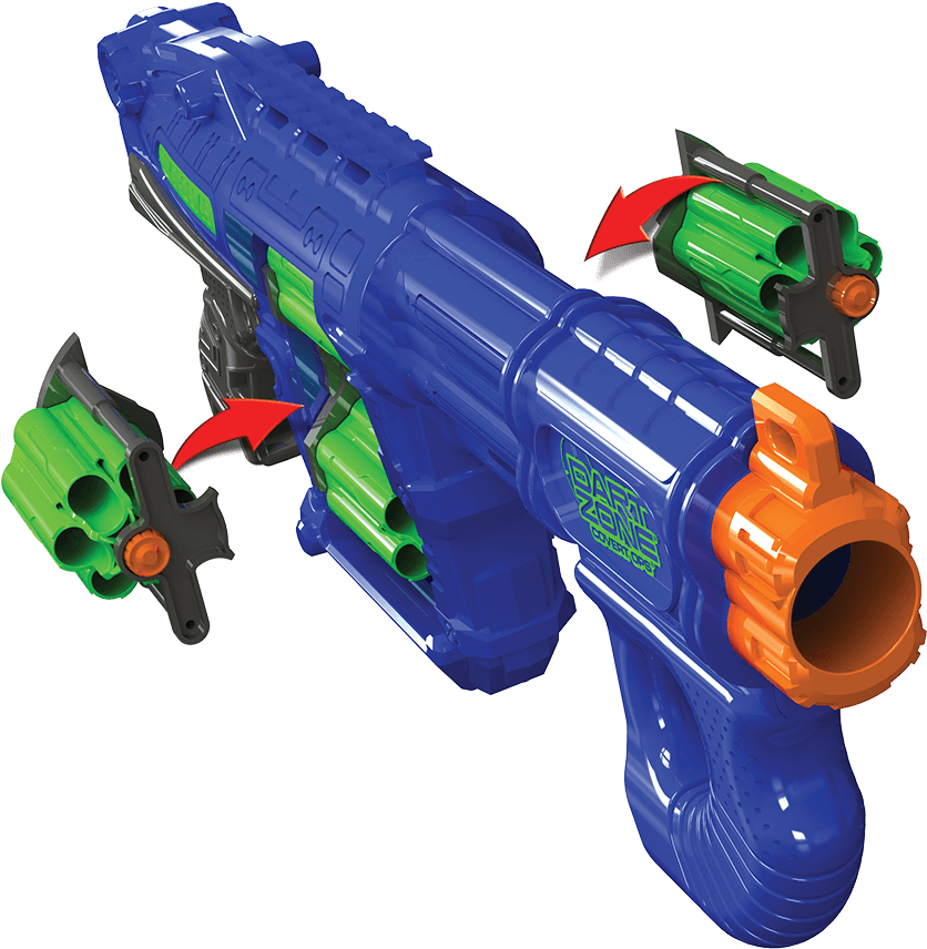 Dart Zone Quatroblast Superflip Drum Dart Blaster - Water Gun (900x900), Png Download