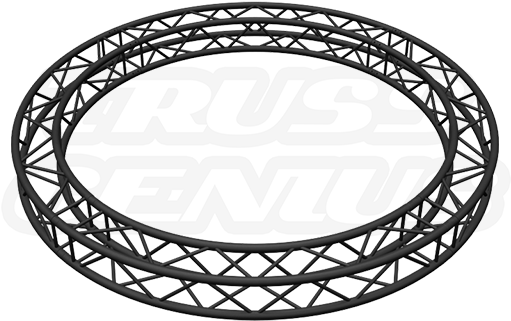 Sq C3 90 Matte Black F34 Square Truss Circle - Circle Truss Png (570x708), Png Download