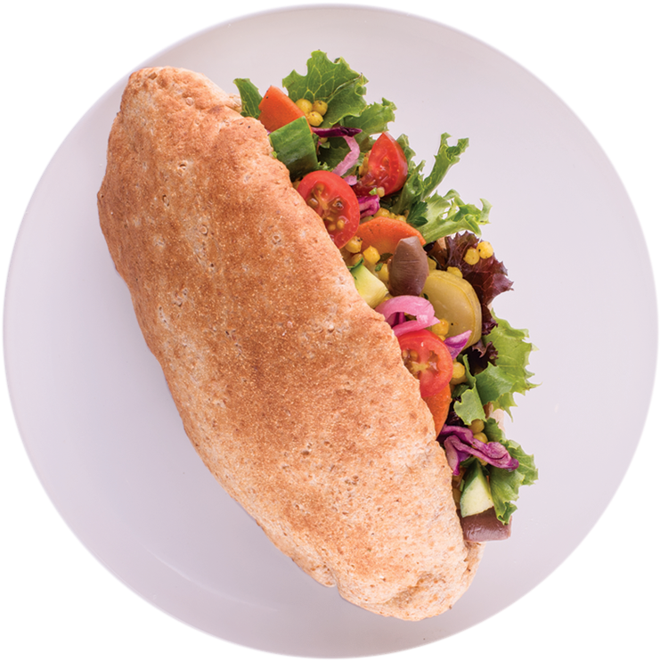 Pita Sandwich Hot Dog Bun Full Size Png Download Seekpng