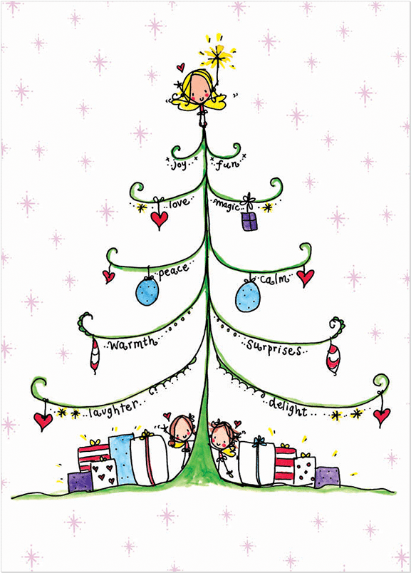 Christmas Card Pack 'peas & Love' Pack A - Juicy Lucy Merry Christmas (845x845), Png Download