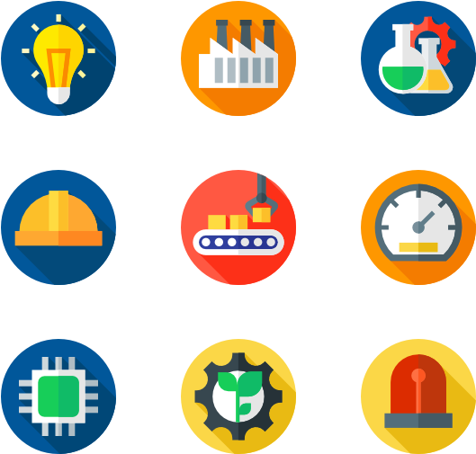 Industry - Fitness Flat Icon (600x564), Png Download