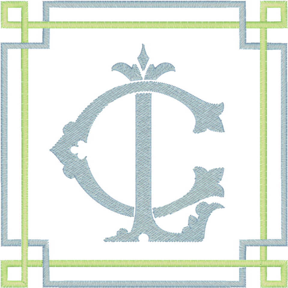 Chinois Double Frame - Ci Monogram (1000x1003), Png Download