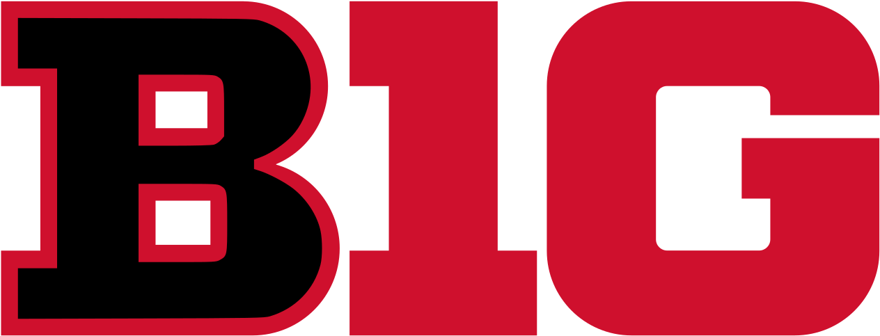 Big Ten Logo In Maryland Colors - Maryland Big Ten Logo (1280x498), Png Download