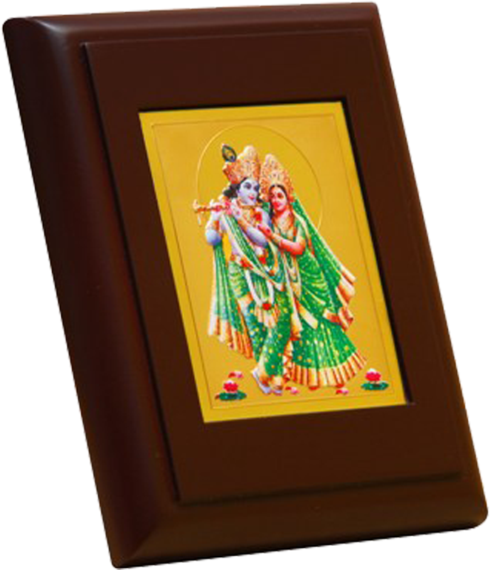 Table Radha Krishanji Green Meenakari - Lord Krishna (800x800), Png Download