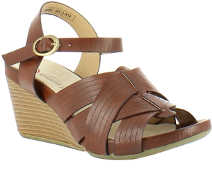 Sale Heavenly Feet Fifi Wedge Strap Sandal - High Heels (500x717), Png Download