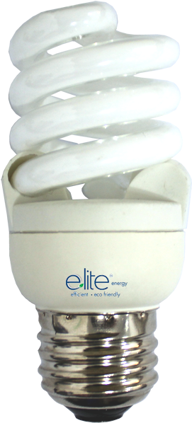 Elt 13 Watt Warm Light Spiral Cfl Light Bulb - Fluorescent Lamp (500x627), Png Download