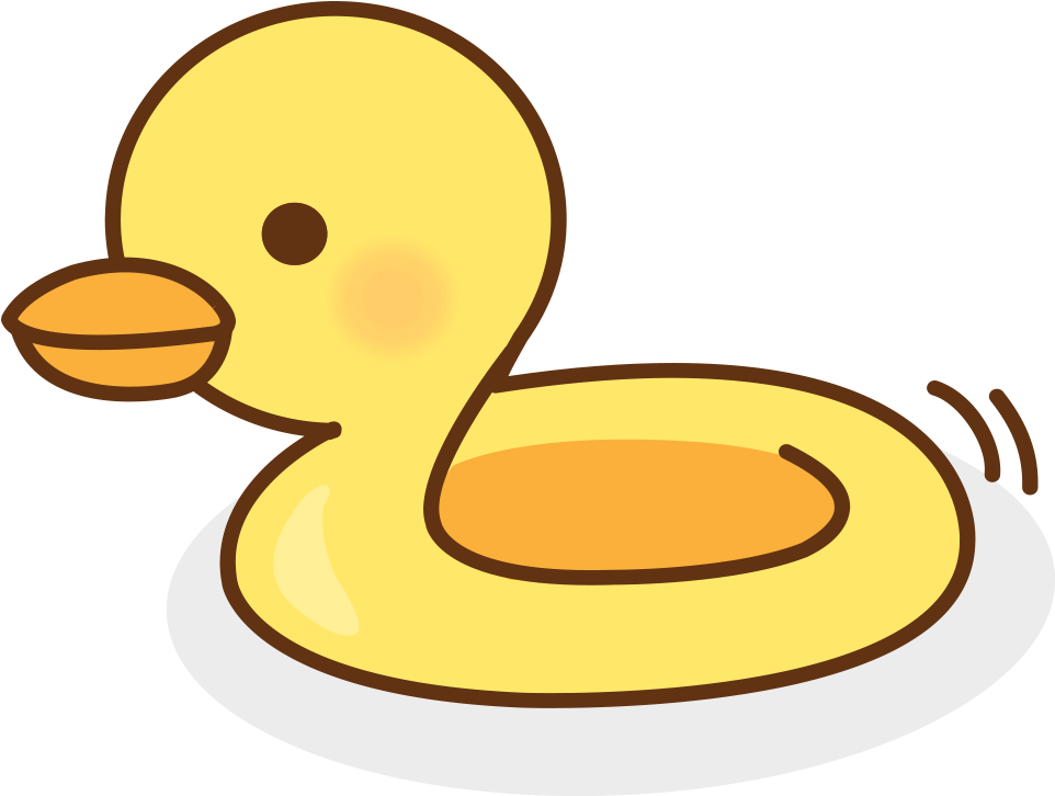 Duck Cartoon Clip Art - Rubber Duck Cartoon Png (1000x1000), Png Download