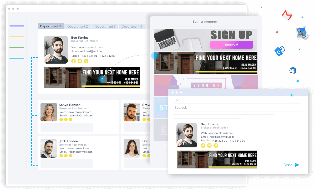 Email Signature Generator - Website (1198x723), Png Download