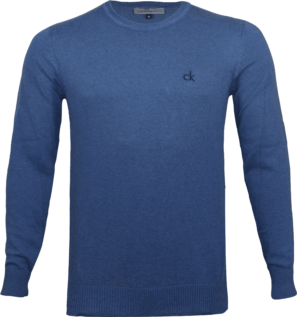 Calvin Klein Jumper C-neck Blue - Long-sleeved T-shirt (1600x1600), Png Download