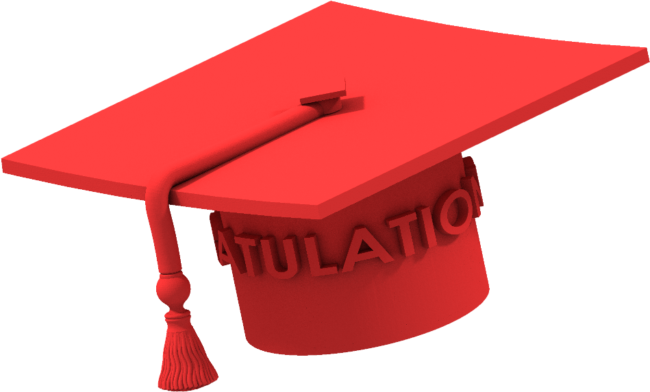 Congratulations 3d Printed - Graduation (1024x1024), Png Download
