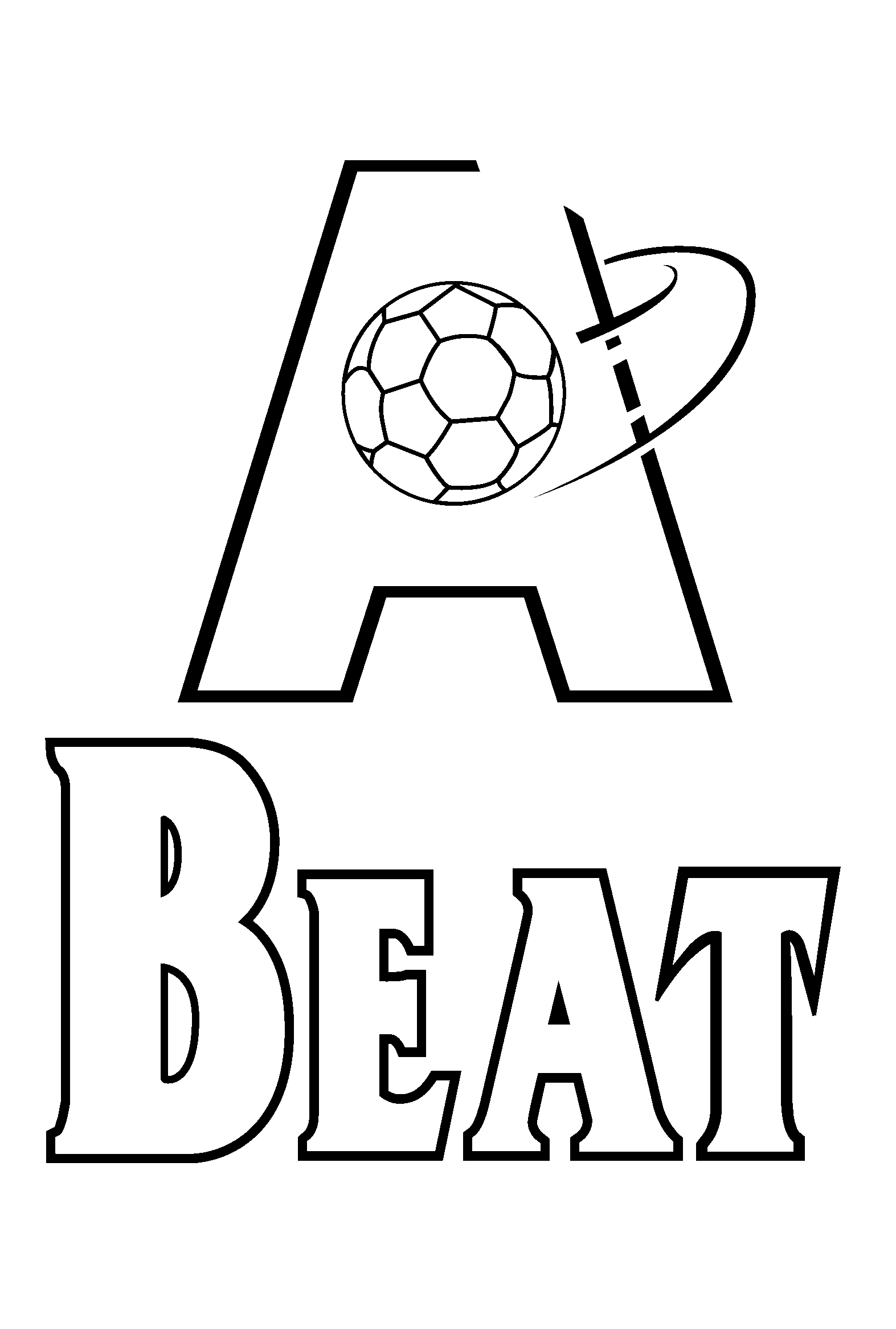 Atlanta Beat 01 Logo Black And White - Futebol De Salão (2400x2400), Png Download