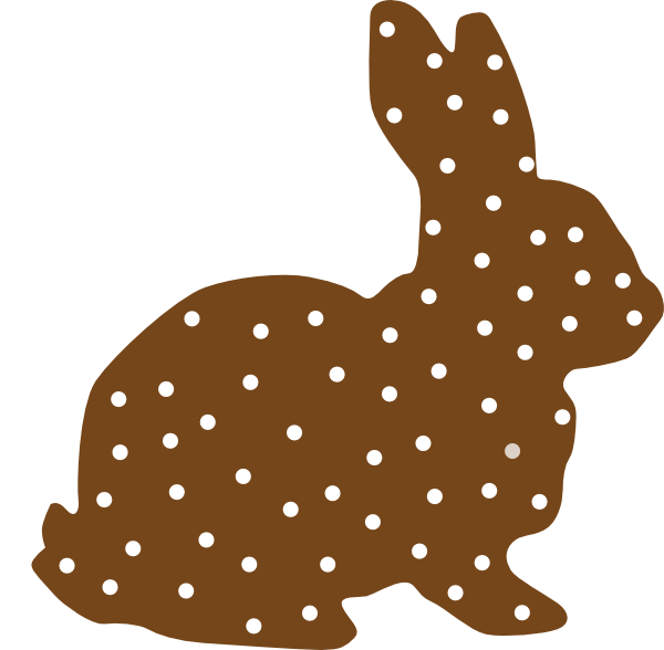 Small - Easter Bunny Siluet Png (600x588), Png Download