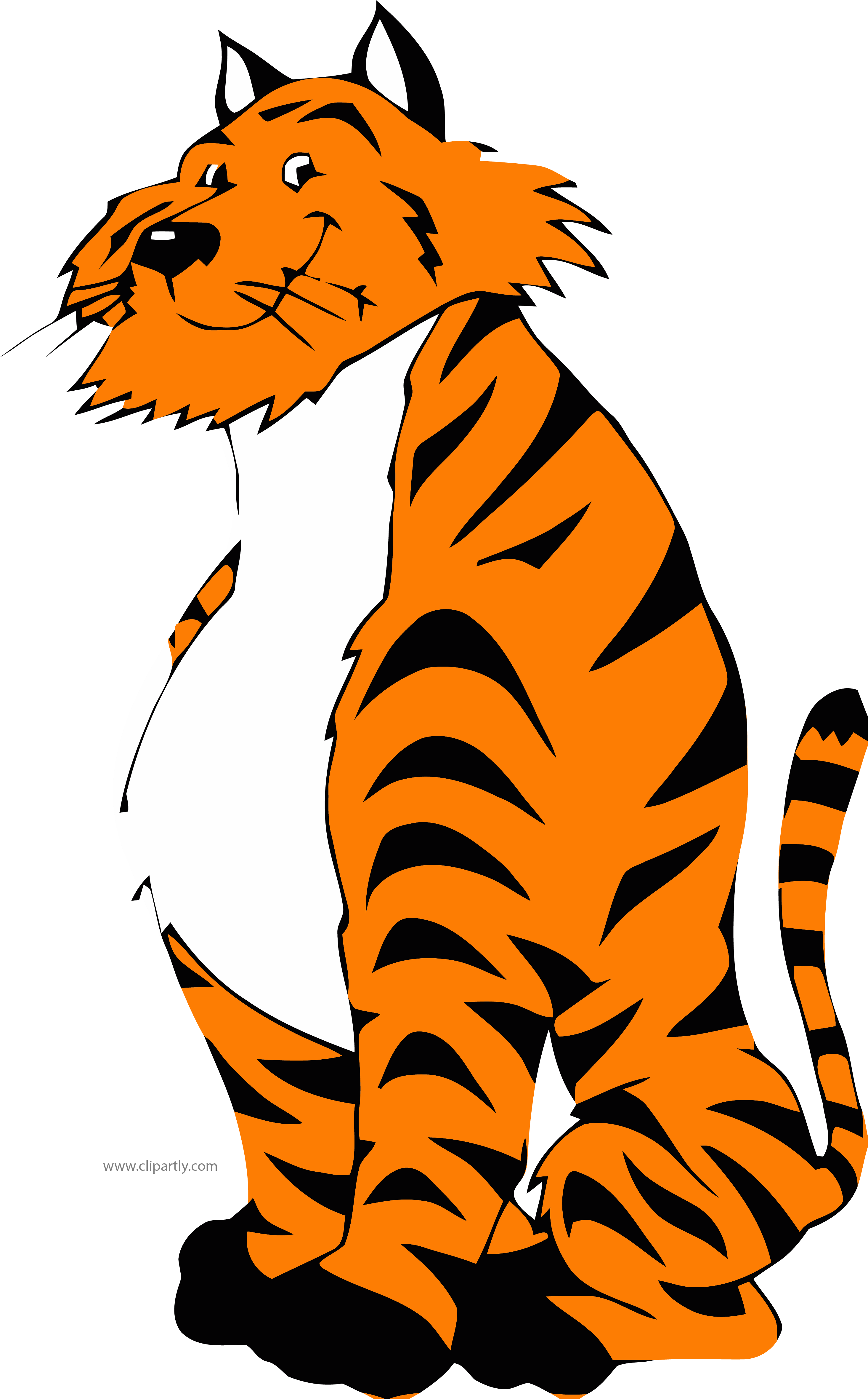 Lion Cartoon Smile Clipart Png Image Www - Tiger (2931x4720), Png Download