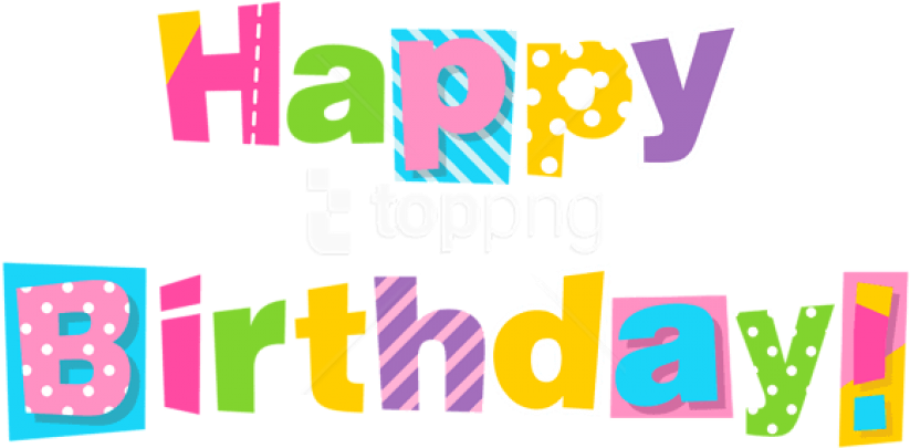 Colorful Happy Birthday Png - Transparent Happy Birthday Clipart (850x418), Png Download
