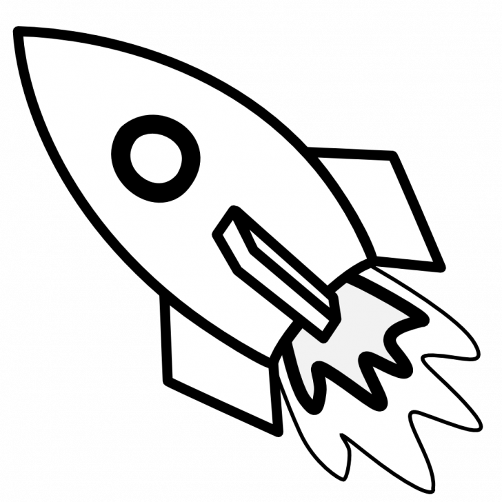 Star Wars Clipart Black And White - Colouring Picture Of Rocket (728x728), Png Download