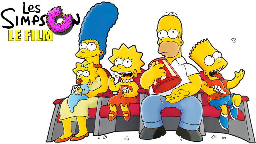 The Simpsons Movie Clipart Png - Simpsons At The Movies (1000x562), Png Download