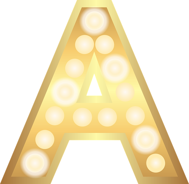 Letter A Gold Lights (640x625), Png Download