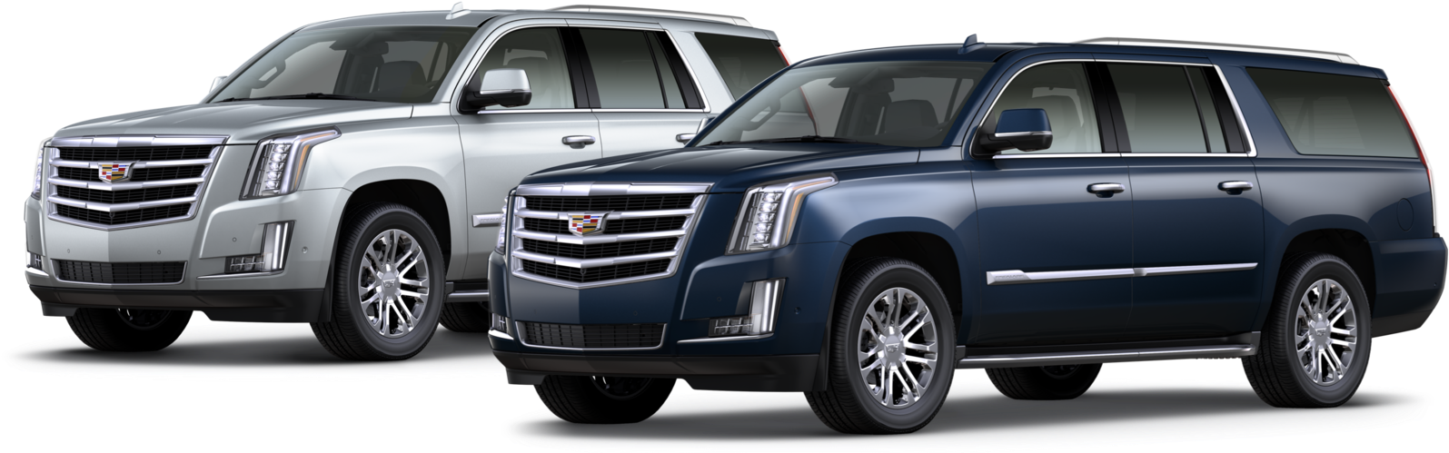 Escalade Suv Standard Trim - 2019 Cadillac Escalade Silver (1613x518), Png Download