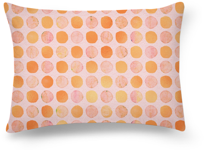 Almofada Retangular Textura Fofa Bolinhas Rosas Douradas - Cushion (800x800), Png Download