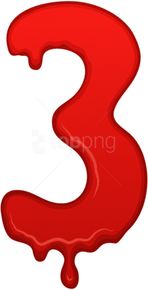 Free Png Download Bloody Number Three Clipart Png Photo - Bloody Number Three (480x936), Png Download