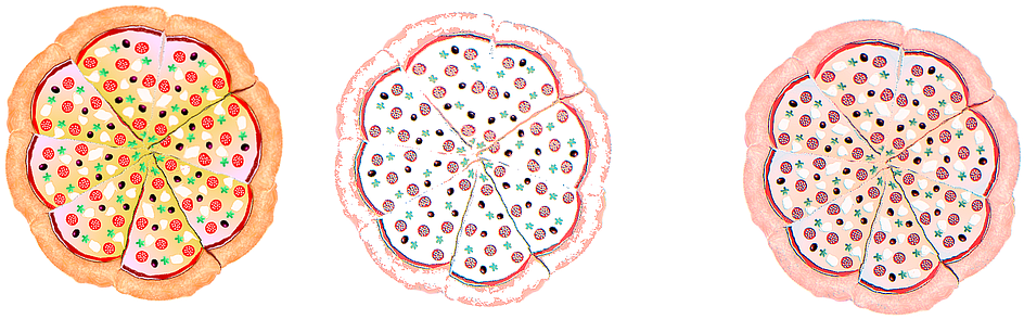 Pizza, Food, Alimentari, Pizzeria, Eat - Circle (996x340), Png Download