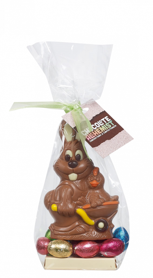 Chocolate Alchemist Belgian Milk Chocolate Bunny With - Peeps (497x900), Png Download