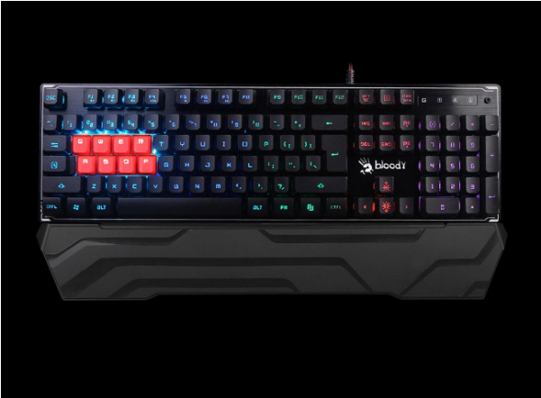 8 Light Strike Mechanical Gaming Keyboard - B3370r Bloody Gaming Keyboard (600x600), Png Download