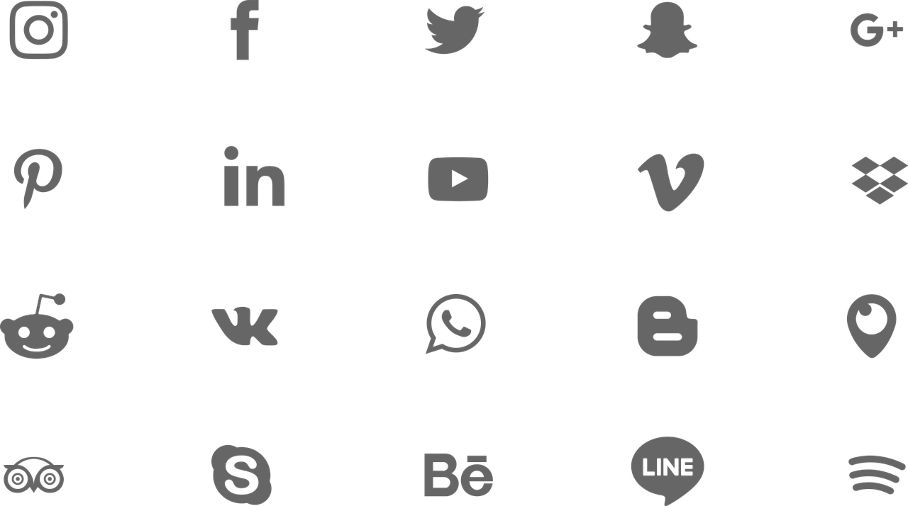 Instagram Facebook Icon Instagram - Social Media Icons Png Hd (1280x714), Png Download