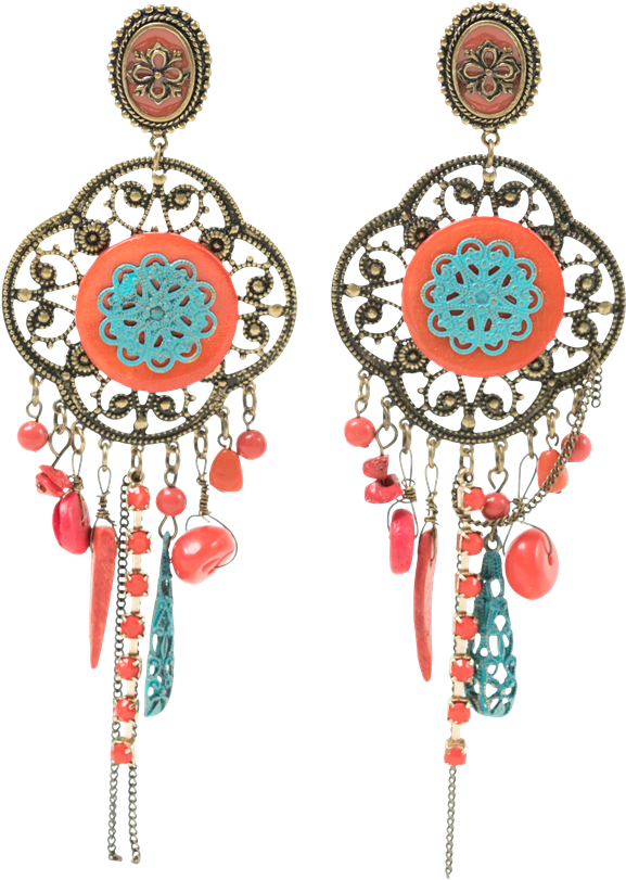 Bohemian Dream Earrings - Illustration (1400x1400), Png Download