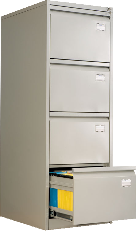4 Drawer Filing Cabinet - Filing Cabinet (452x757), Png Download