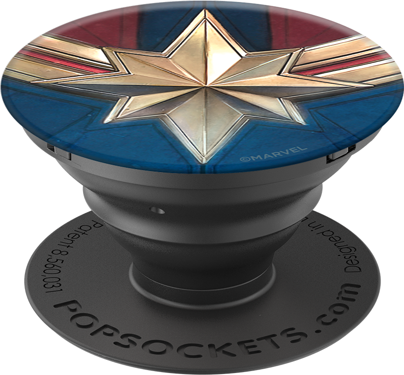 Captain Marvel Icon - New England Patriots Popsocket (1000x1000), Png Download