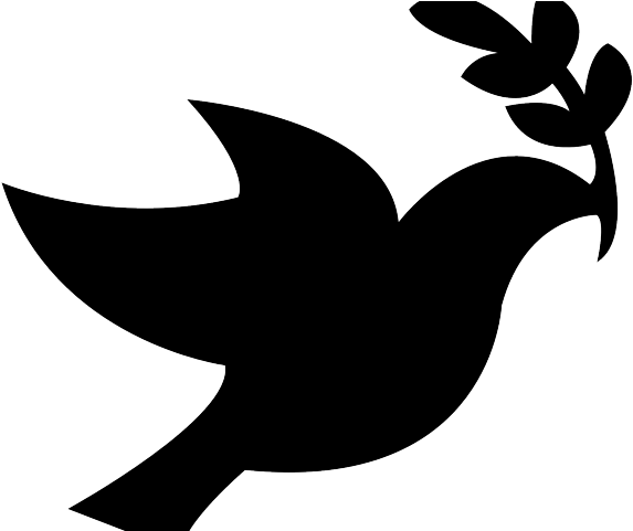 Peace Dove Clipart Easter - Dove Black And White Clipart (640x480), Png Download
