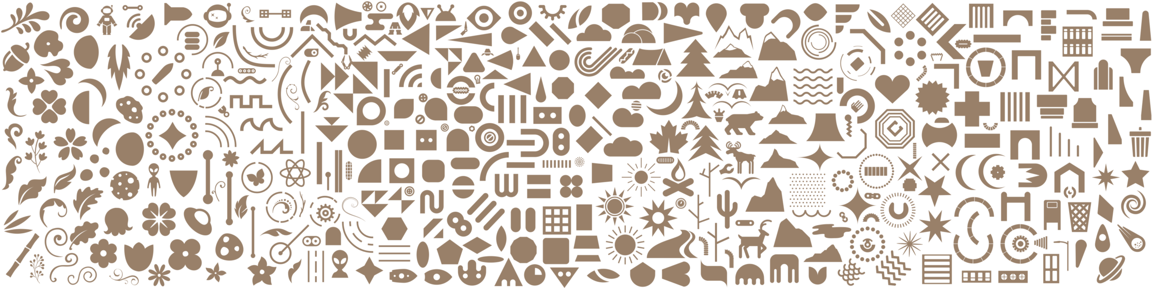 All The Shapes Available In The App Including In-app - Motif (2400x606), Png Download