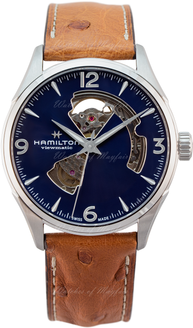 Hamilton Jazzmaster Open Heart Gent 42mm H32705041 (700x700), Png Download